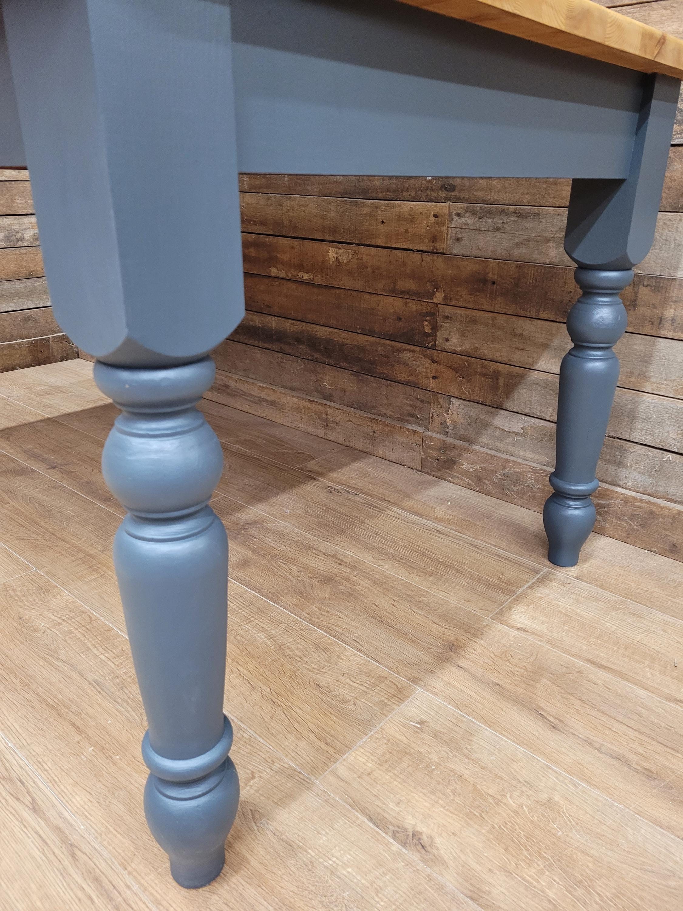 Farmhouse Pine Dining Table Pine Top Removable Legs Painted With Fusion Paint