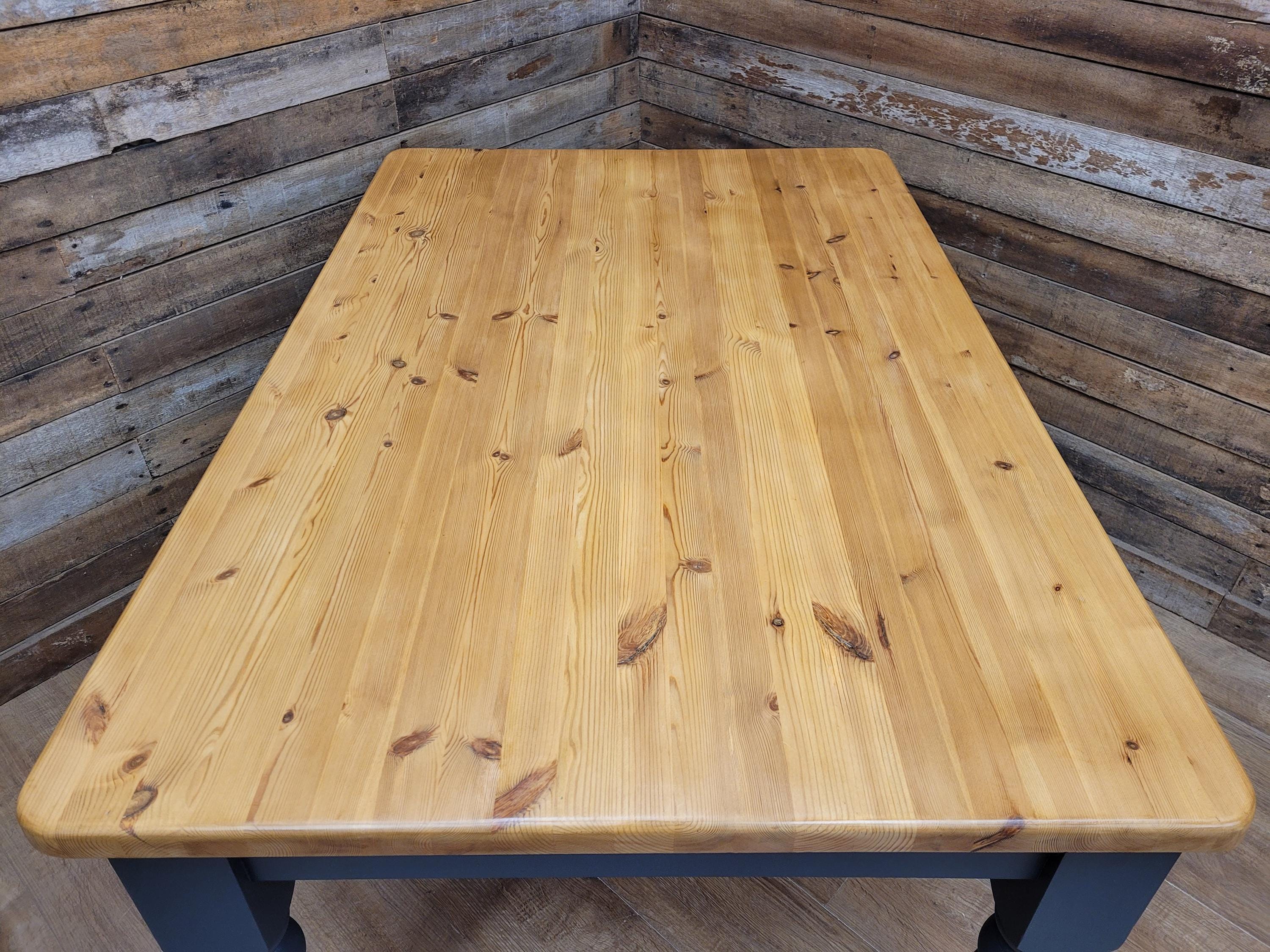Farmhouse Pine Dining Table Pine Top Removable Legs Painted With Fusion Paint