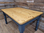 Farmhouse Pine Dining Table Pine Top Removable Legs Painted With Fusion Paint