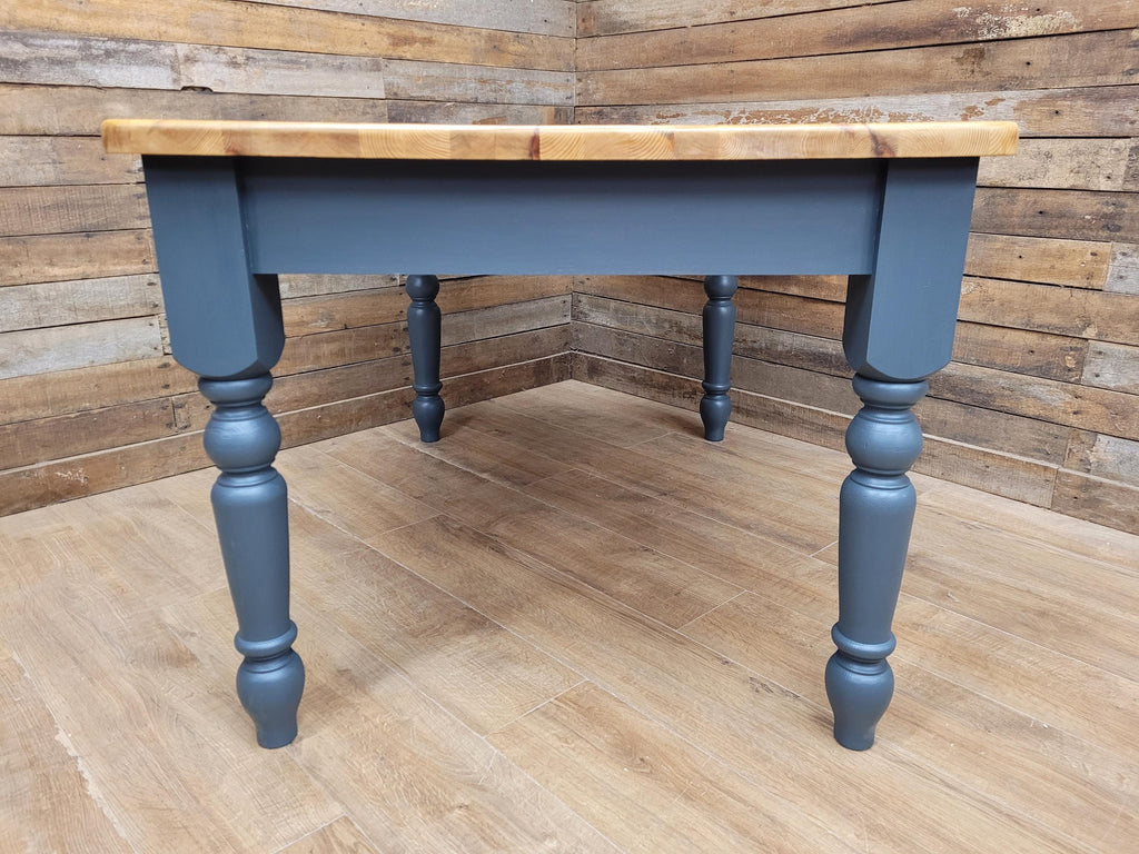Farmhouse Pine Dining Table Pine Top Removable Legs Painted With Fusion Paint