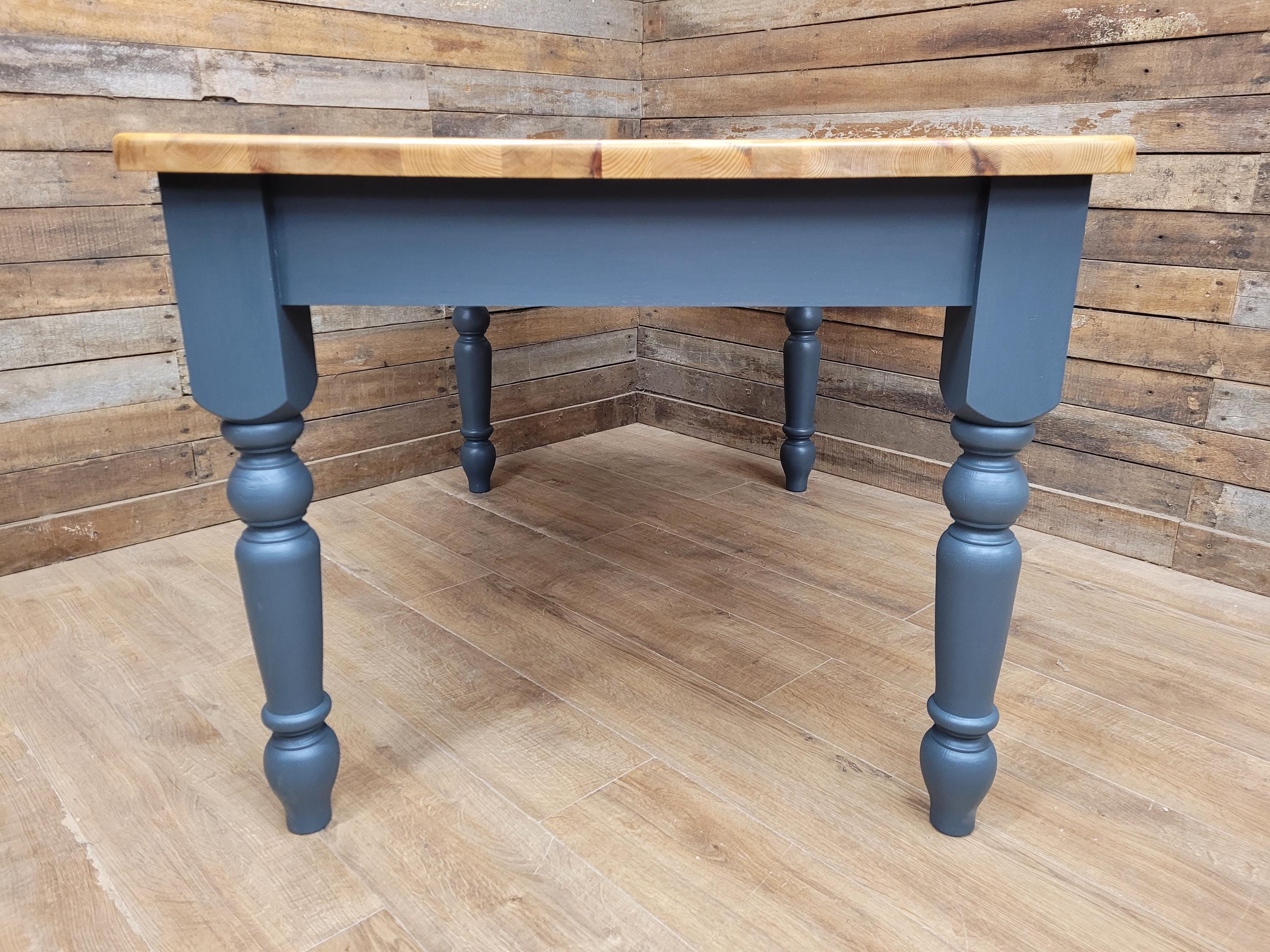 Farmhouse Pine Dining Table Pine Top Removable Legs Painted With Fusion Paint