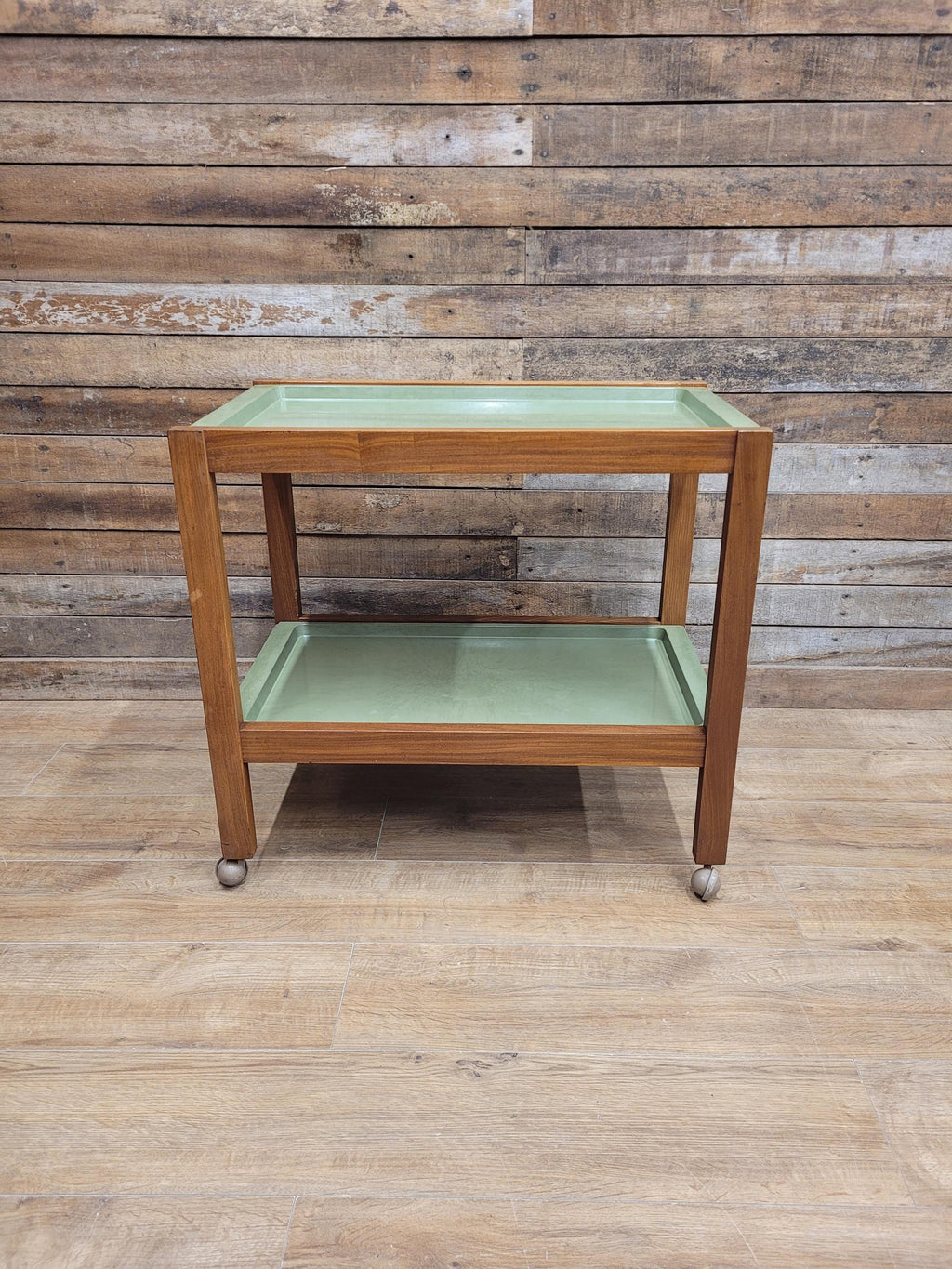 Teak Drinks Trolley Military Marked Mid Century Bar Cart Cocktail Trolley