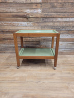 Teak Drinks Trolley Military Marked Mid Century Bar Cart Cocktail Trolley