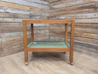 Teak Drinks Trolley Military Marked Mid Century Bar Cart Cocktail Trolley