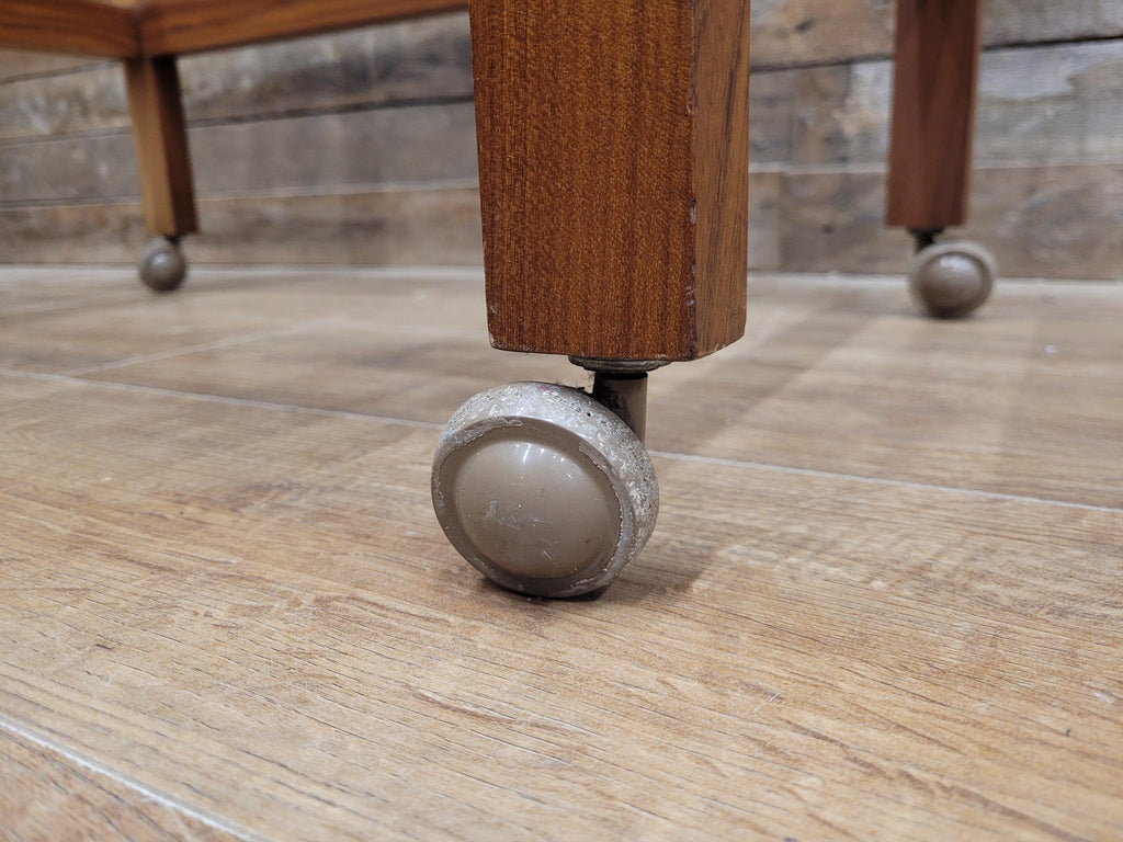 Teak Drinks Trolley Military Marked Mid Century Bar Cart Cocktail Trolley