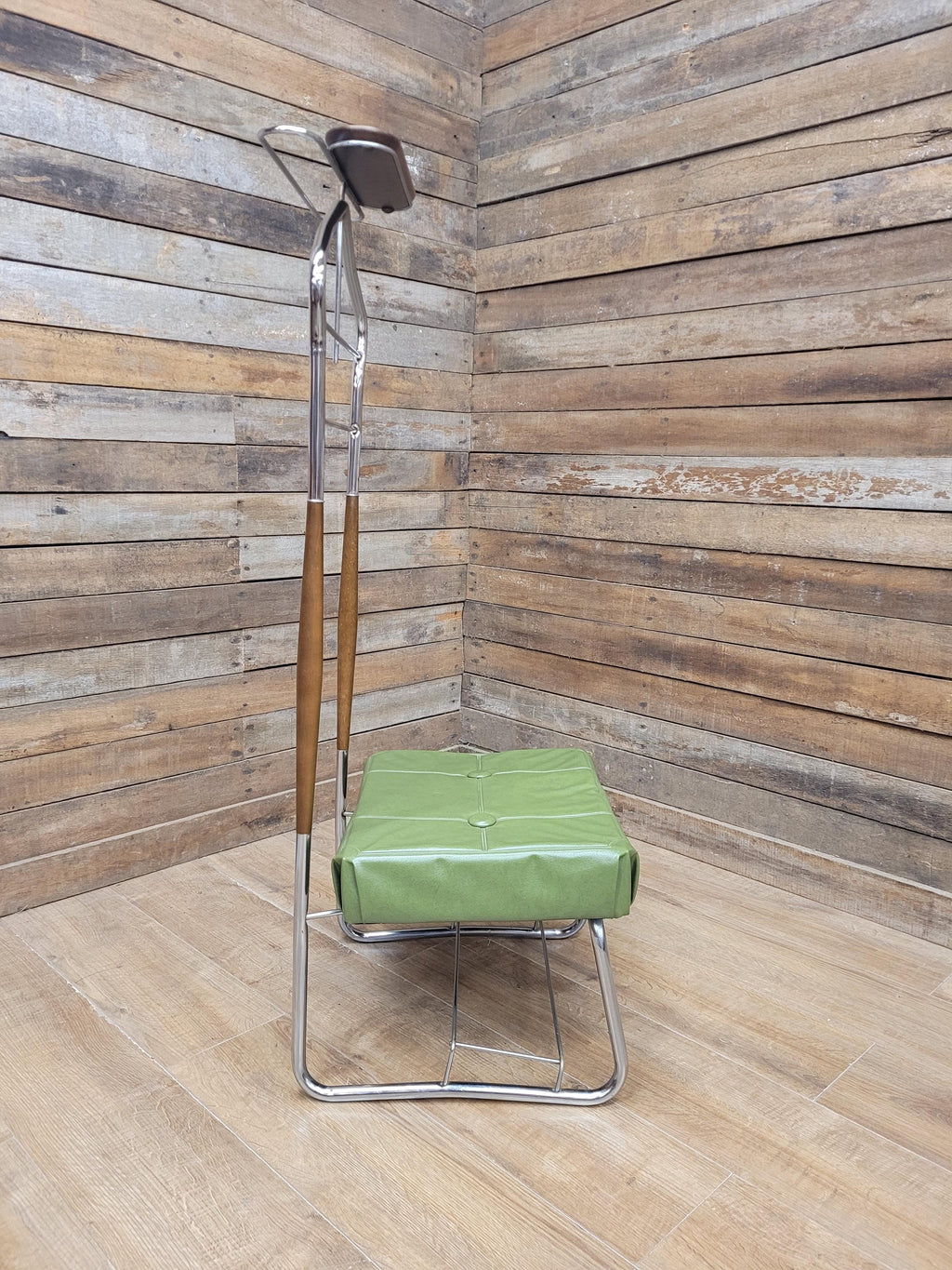Teak Valet Mens Butler Clothes Stand Vintage Mid Century With Stool Retro Chic