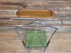 Teak Valet Mens Butler Clothes Stand Vintage Mid Century With Stool Retro Chic