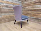 Mid Century Accent Chair Upholstered Fabric Lounge Bedroom Chair Retro Chic