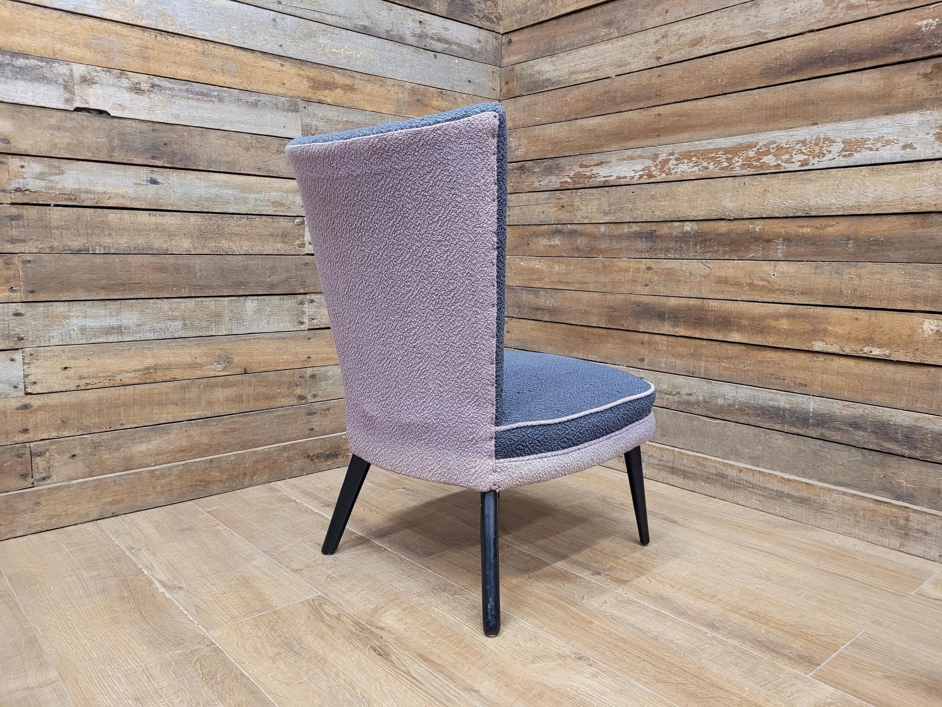 Mid Century Accent Chair Upholstered Fabric Lounge Bedroom Chair Retro Chic