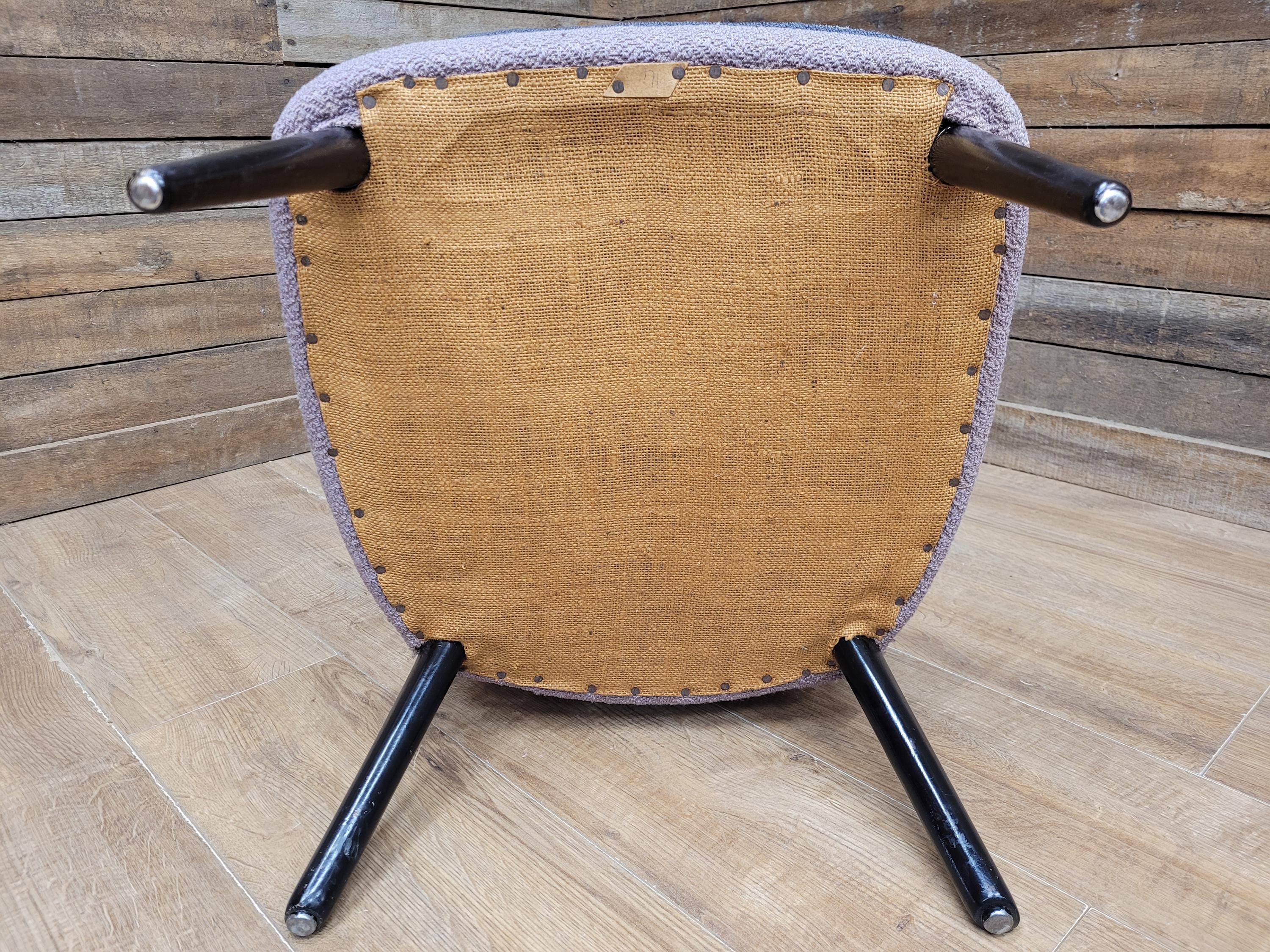 Mid Century Accent Chair Upholstered Fabric Lounge Bedroom Chair Retro Chic