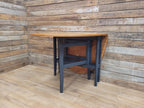 Teak Drop Leaf Dining Table Mid Century Oval Folding Compact Painted Base