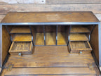 Oak Bureau Desk Writing Desk Fall Front Vintage Storage Drawers With Key