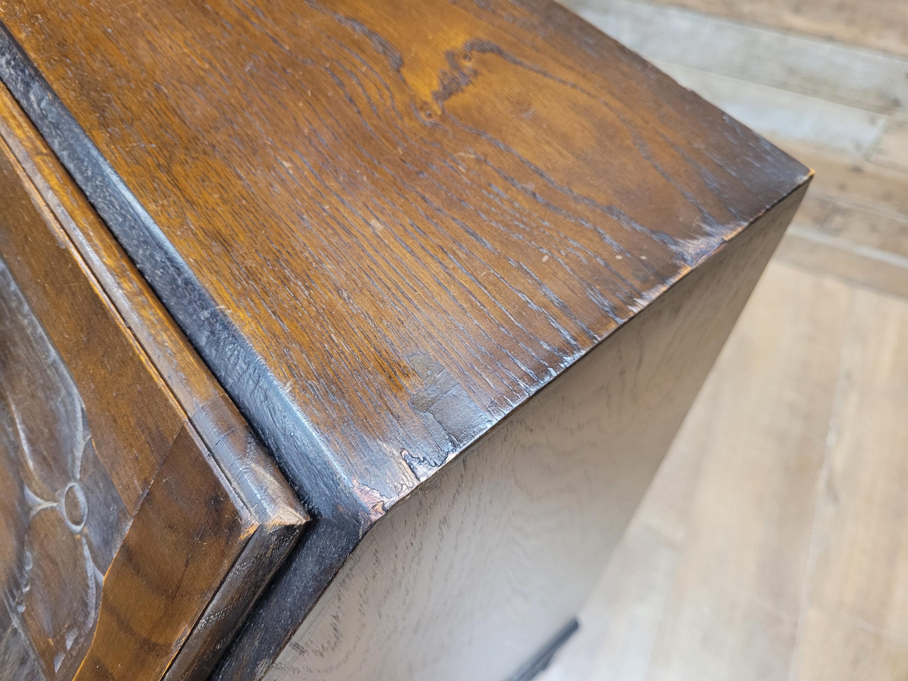 Oak Bureau Desk Writing Desk Fall Front Vintage Storage Drawers With Key