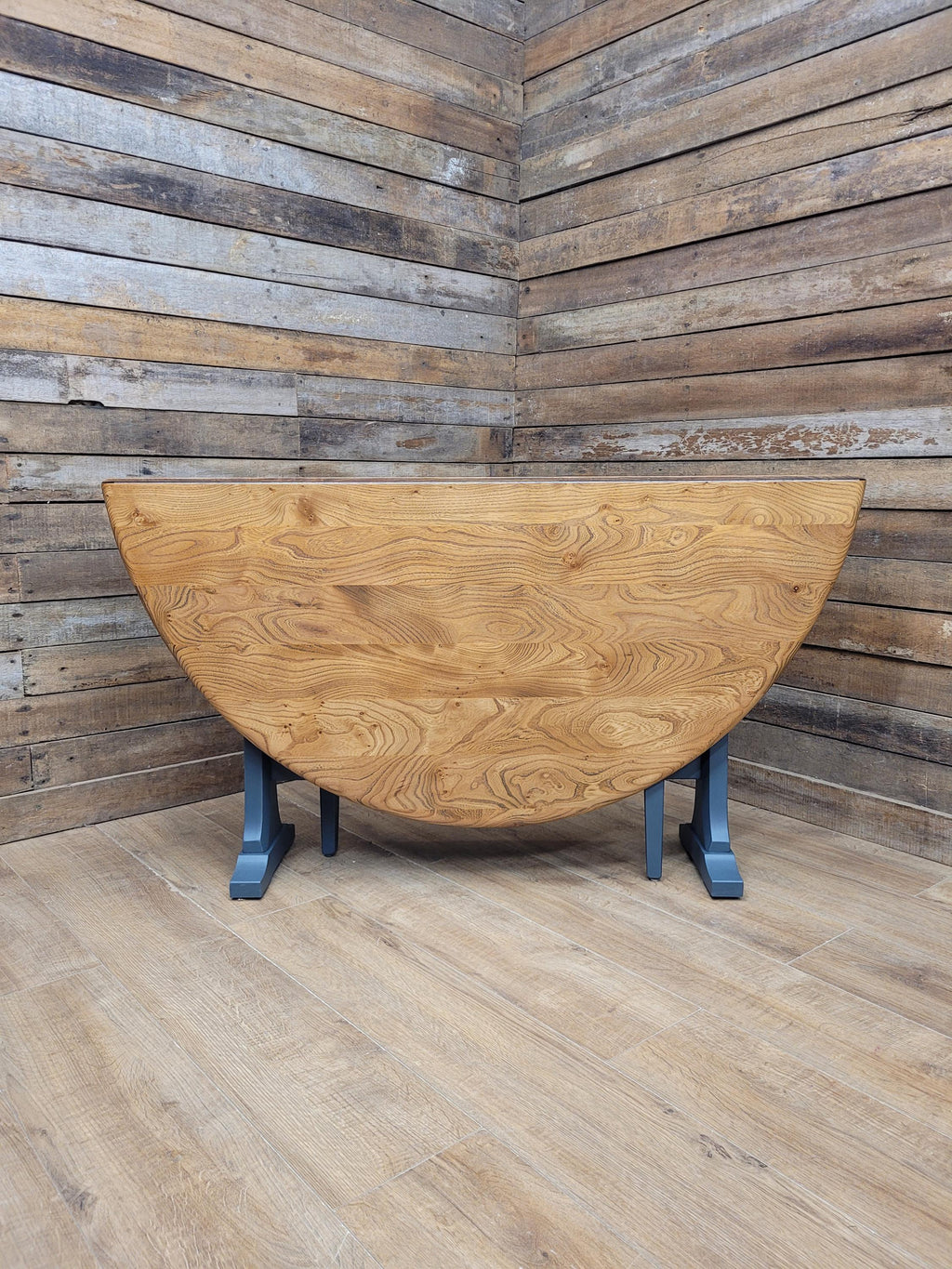 Ercol Elm Drop Leaf Blonde Dining Table Model 610 Fusion Painted Base