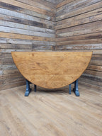 Ercol Elm Drop Leaf Blonde Dining Table Model 610 Fusion Painted Base