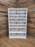 White Painted Bookcase Shelving Up Cycled Unit Tall Display Storage Cabinet