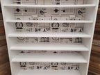 White Painted Bookcase Shelving Up Cycled Unit Tall Display Storage Cabinet