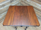 Victorian Mahogany Drop Leaf Table With Drawer On Turned Legs Antique Gate Leg
