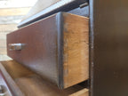 Vintage Slim Bureau Writing Desk Chest Fall Front Drawers Storage