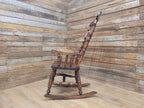 Vintage Oak Rocking Chair Spindle Back Armchair Traditional Wooden