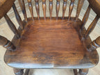 Vintage Oak Rocking Chair Spindle Back Armchair Traditional Wooden
