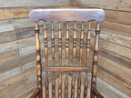 Vintage Oak Rocking Chair Spindle Back Armchair Traditional Wooden