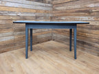 Vintage Side Table Formica Top 1960s Blue Retro Tapered Legs Small Desk