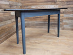 Vintage Side Table Formica Top 1960s Blue Retro Tapered Legs Small Desk