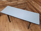 Vintage Side Table Formica Top 1960s Blue Retro Tapered Legs Small Desk