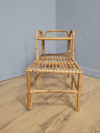 Bamboo Telephone Table Side Table Mid Century Vintage Retro