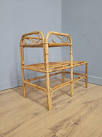 Bamboo Telephone Table Side Table Mid Century Vintage Retro