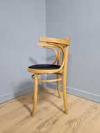 MCM Blonde Cowhorn Bentwood Desk Chair Cow Hide Seat Mid Century