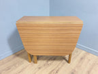 Teak Style Formica Gateleg Dining Table Oval Vintage Drop Leaf MCM Table