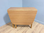 Teak Style Formica Gateleg Dining Table Oval Vintage Drop Leaf MCM Table