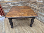 Antique Oak Windout Dining Table Carved Jacobean Banquet Inc Two Leaves Winder