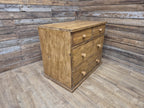 Vintage Pine Chest Of Drawers Rustic Two Over Two Storage Dovetail