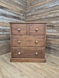 Pine Chest Of Drawers Two Over Two Rustic Storage Dovetail Vintage