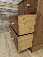 Pine Chest Of Drawers Two Over Two Rustic Storage Dovetail Vintage
