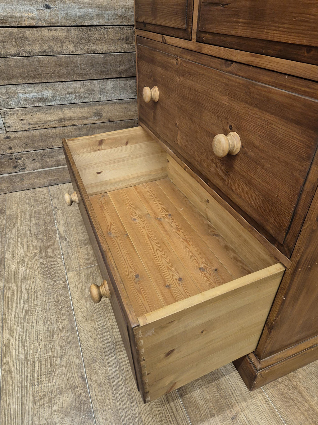 Pine Chest Of Drawers Two Over Two Rustic Storage Dovetail Vintage