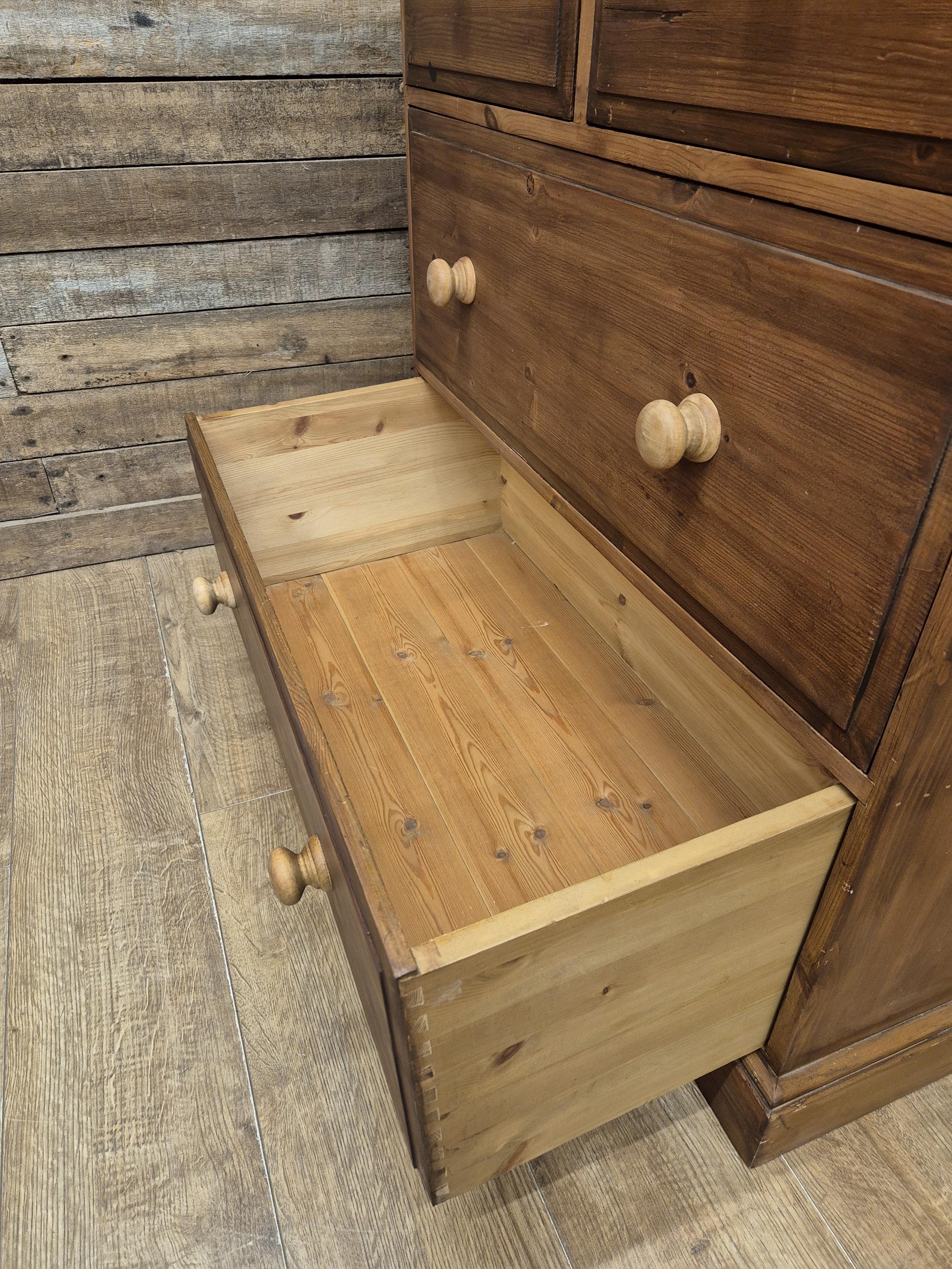 Pine Chest Of Drawers Two Over Two Rustic Storage Dovetail Vintage