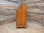 Walnut Veneer Petite Bureau Four Drawers Bracket Feet Vintage