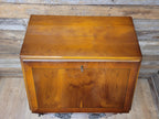 Walnut Veneer Petite Bureau Four Drawers Bracket Feet Vintage