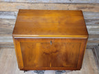 Walnut Veneer Petite Bureau Four Drawers Bracket Feet Vintage