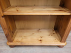 Pine Bookcase Two Adjustable Shelving Unit Storage Shelves Bun Feet
