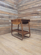 E&S Tea Trolley Teak Mid Century Folding Drop Leaf Stand Cocktail Trolley