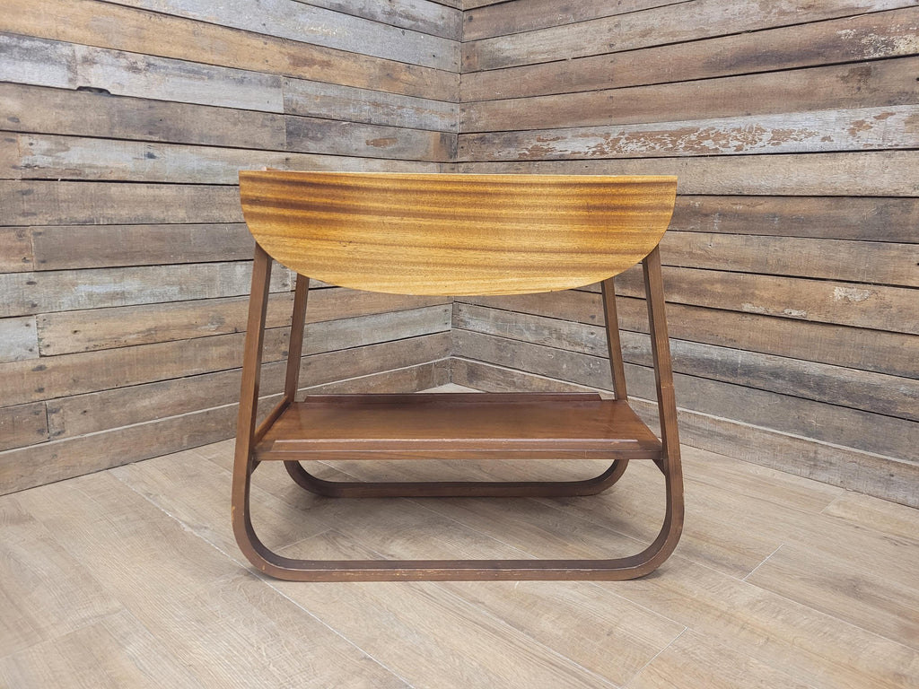 E&S Tea Trolley Teak Mid Century Folding Drop Leaf Stand Cocktail Trolley