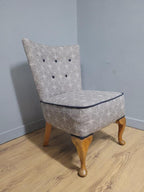 Mid Century Upholstered Nursing Chair Fireside Chair Vintage