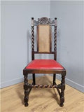 Ebonised Oak Bergere Barley Twist Chair Hall Bedroom Chair Great Patina Antique
