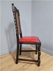 Ebonised Oak Bergere Barley Twist Chair Hall Bedroom Chair Great Patina Antique