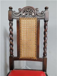 Ebonised Oak Bergere Barley Twist Chair Hall Bedroom Chair Great Patina Antique